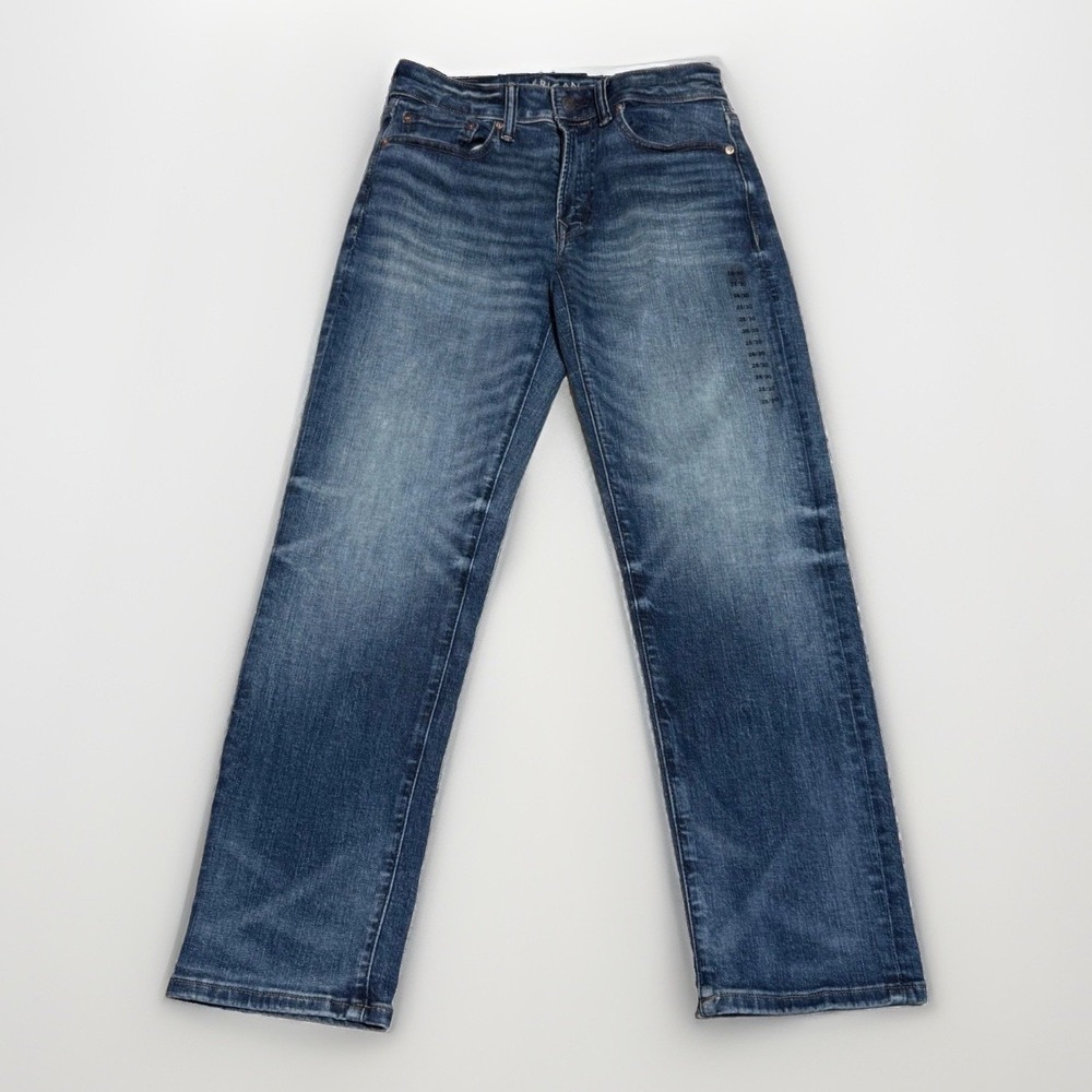American Eagle Athletic Straight Jeans 28x28 Airflex+ Indigo Waters Blue Denim